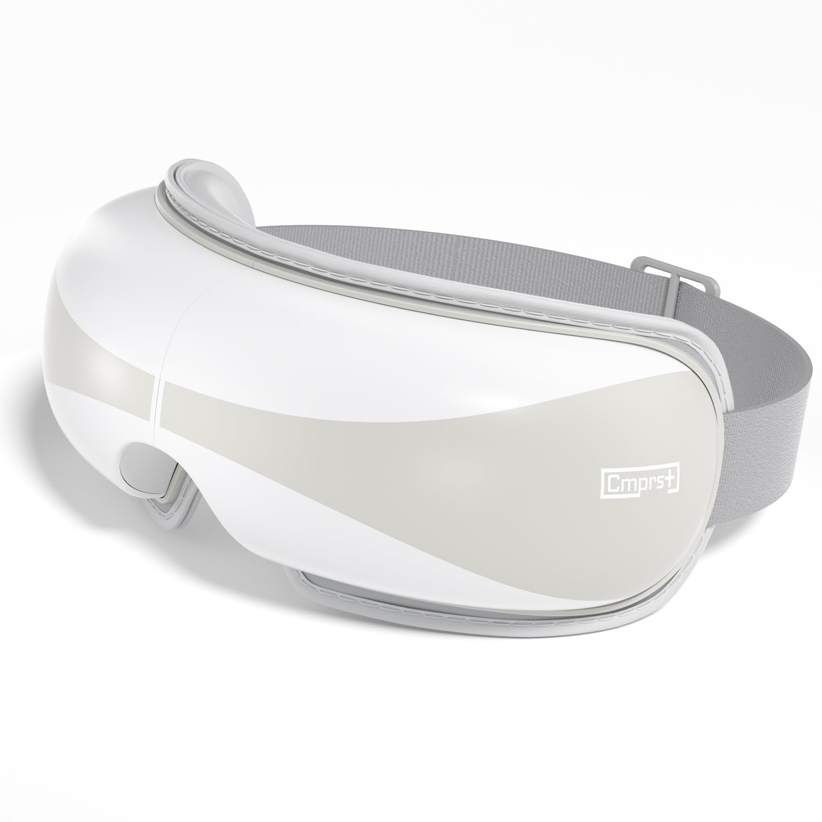 Cmprst Eye Massager with heat on provides soothing relief for tired eyes.