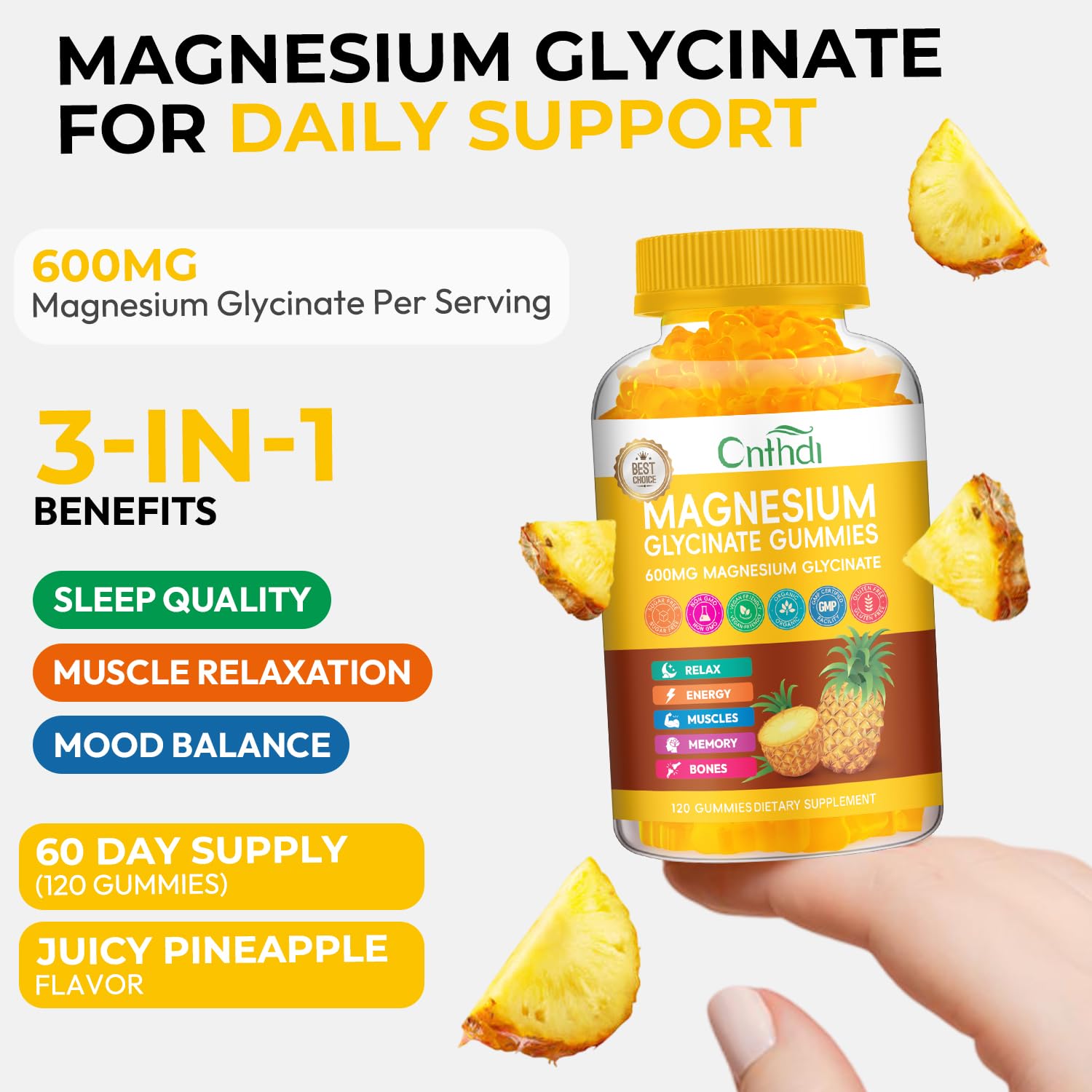 CNFHDI gummies with pepper extract suggests digestive support.