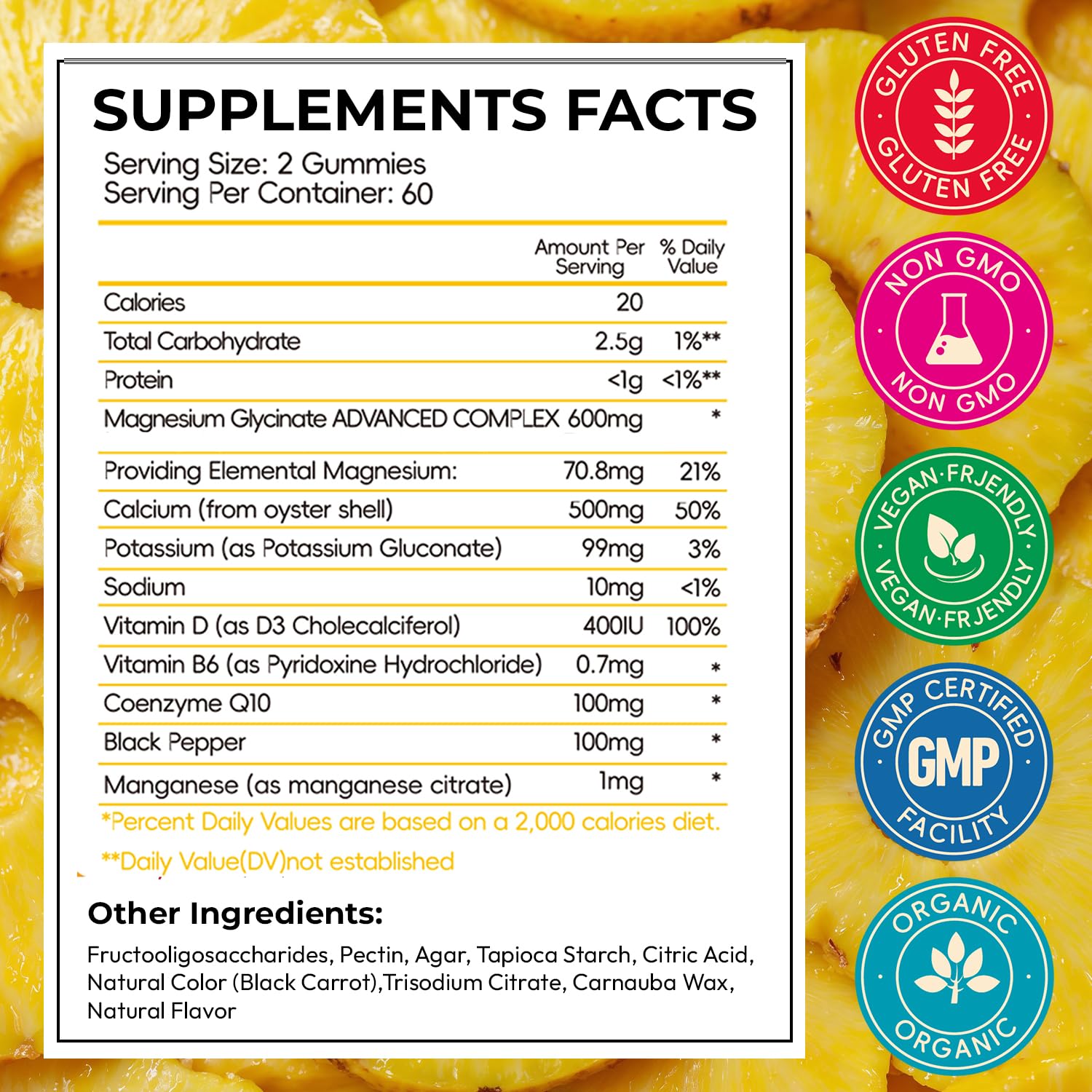 CNFHDI bottle label highlights ingredients and sugar-free formula.
