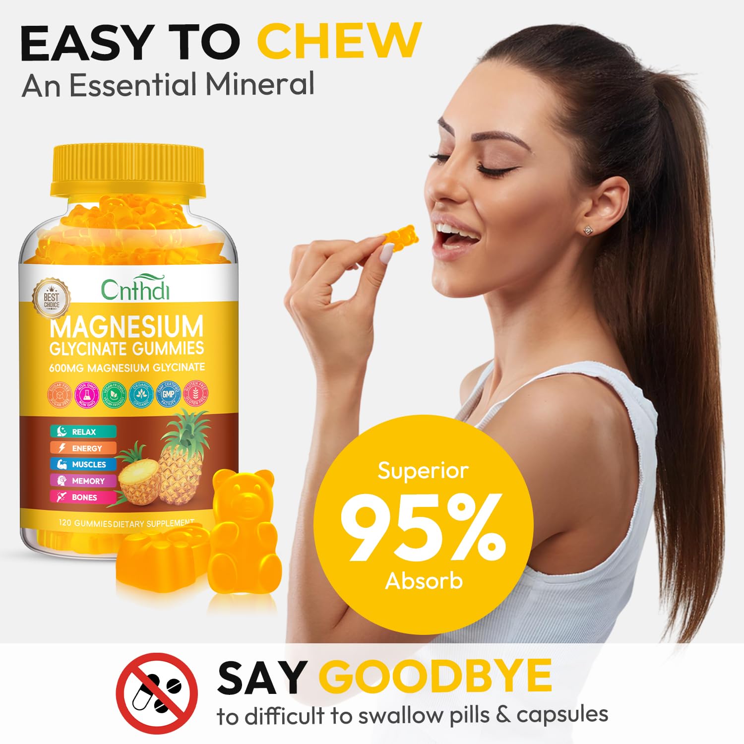 CNFHDI packaging emphasizes vegan, gluten-free, non-GMO wellness.
