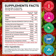 CNFHDI magnesium glycinate gummies close-up, sugar-free strawberry flavor for easy chewing.