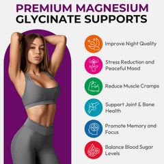 CNFHDI Magnesium glycinate with calcium and vitamin D3, for muscle comfort.