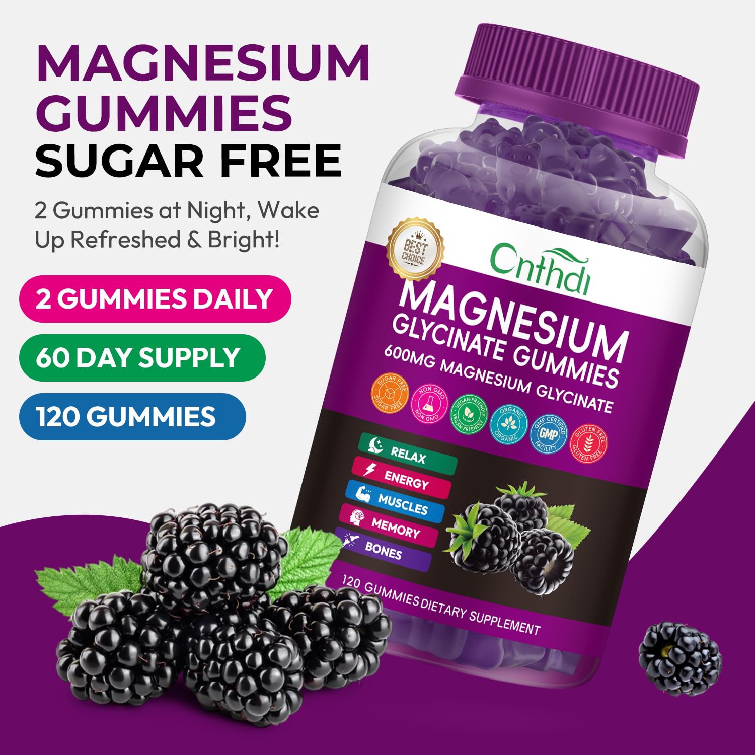 CNFHDI Gummies with CoQ10 and potassium, supporting daily energy balance.