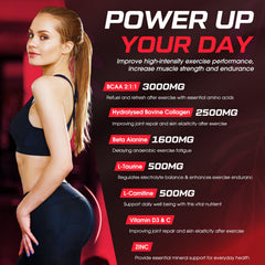 CNFHDI gummies showing BCAA and collagen ingredients for beauty and strength