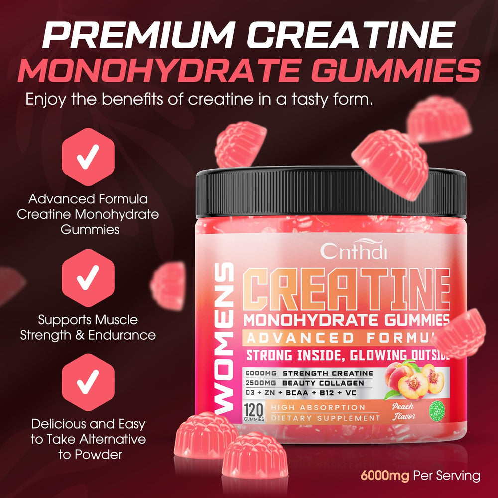 CNFHDI peach-flavor gummies close-up highlighting texture and chew.