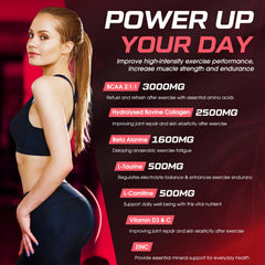 CNFHDI bottle highlights collagen and BCAAs ingredients.