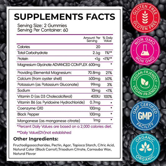CNFHDI Blackberry flavor gummies, easy chew for stress relief and better sleep.