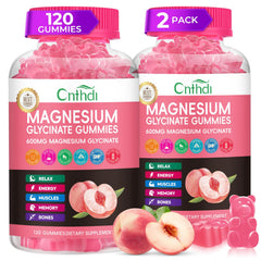 CNFHDI magnesium glycinate gummies with peach flavor for a relaxed evening routine