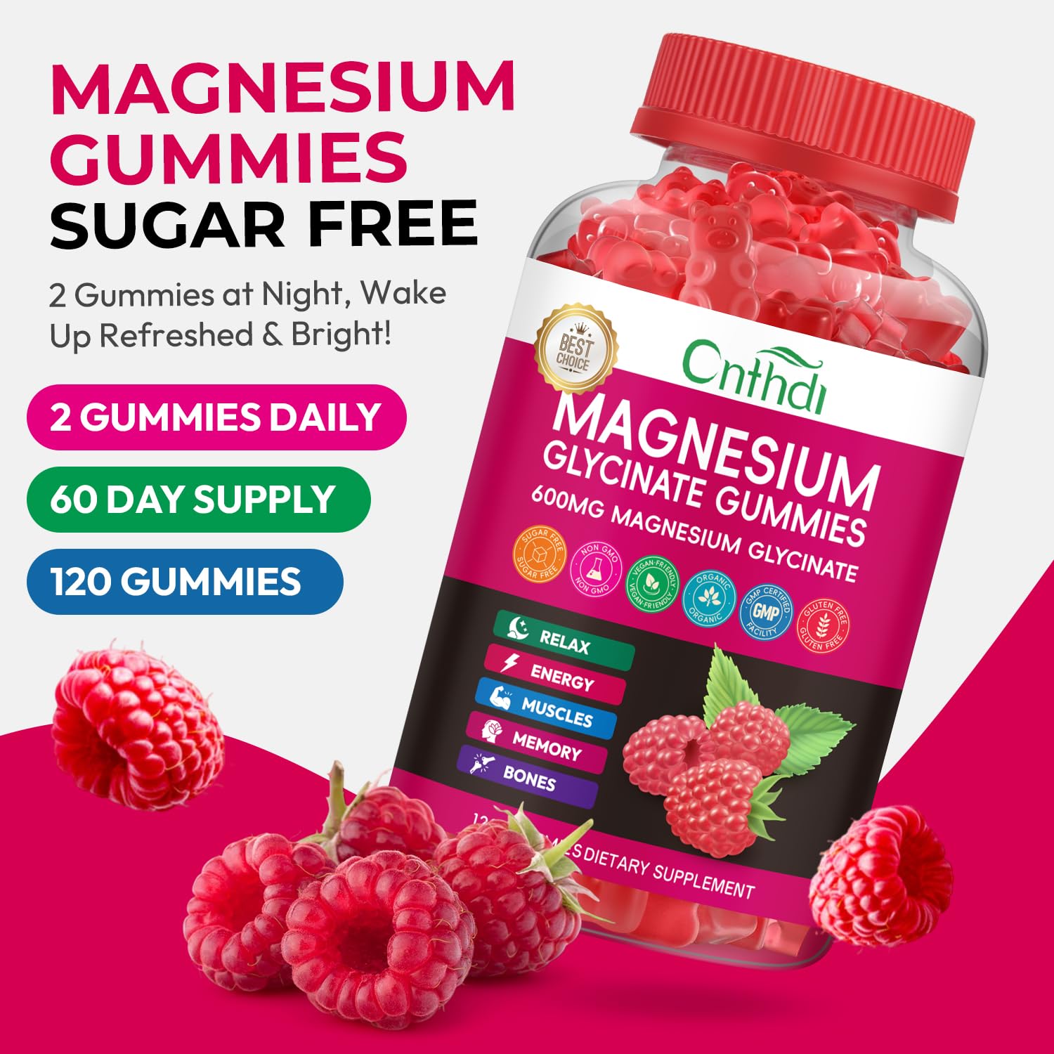 CNFHDI vegan gluten-free gummies pack shown for everyday use