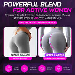 Ingredients label on CNFHDI creatine gummies highlighting collagen and BCAA blends