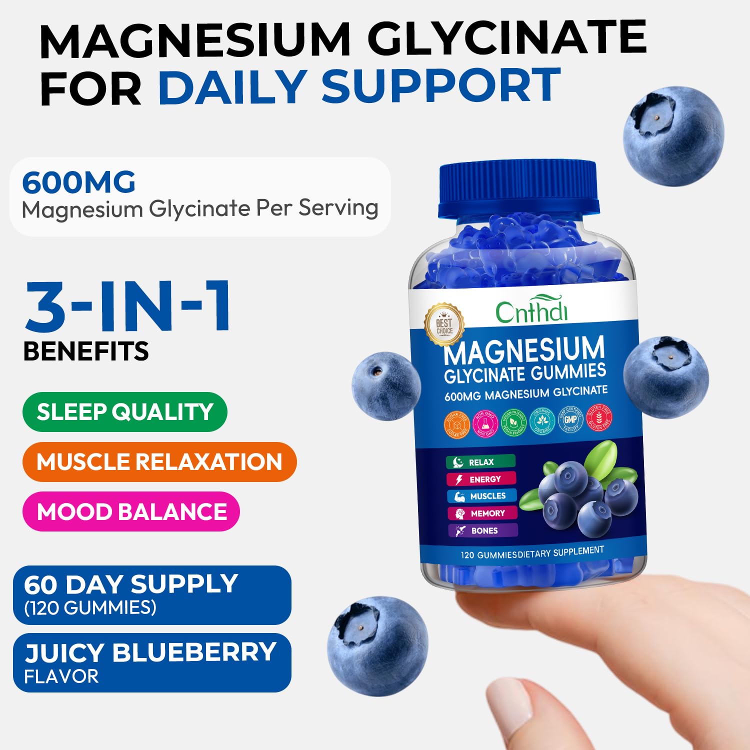 CNFHDI bottle and serving spoon, easy daily dosage.