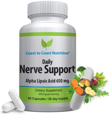 Coast to Coast Nutrition Nerve Support bottle front view for daily nerve comfort