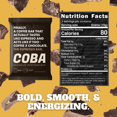 COBA caffeinated matcha bar delivers antioxidant rich flavor and a smooth caffeine lift.