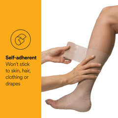 Coban non-latex tan wrap ideal for skin friendly compression and dressing support