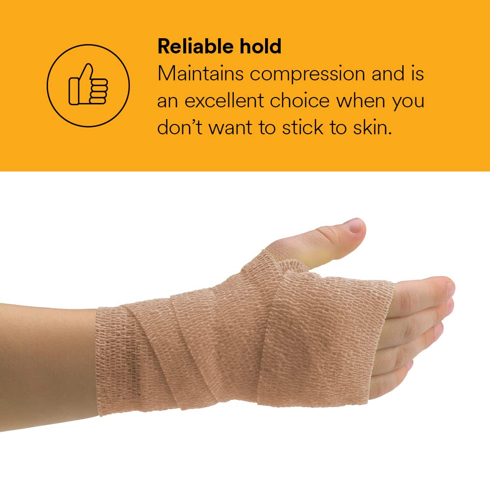 Tan Coban 2081T wrap packaging shows color, length, and pack size