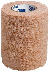 3M Coban elastic self-adherent wrap secures dressings without clips for breathable compression