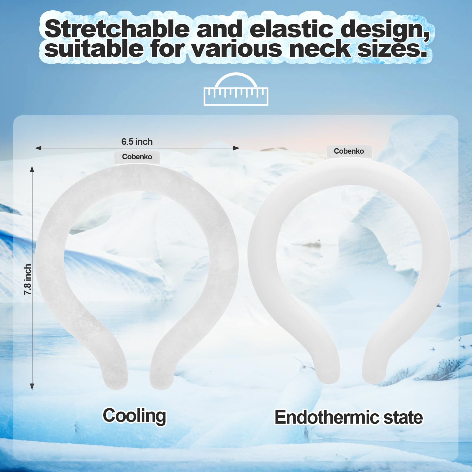Cobenko liquid PCM ice ring actively cools during workouts.