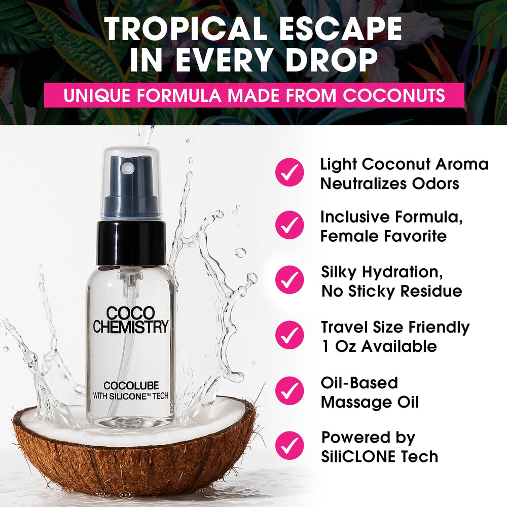 COCO CHEMISTRY Cocolube travel-size 4oz bottle fits journeys and trips