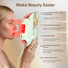 COCO CORALIA rechargeable LED mask ideal for travel and on-the-go sessions