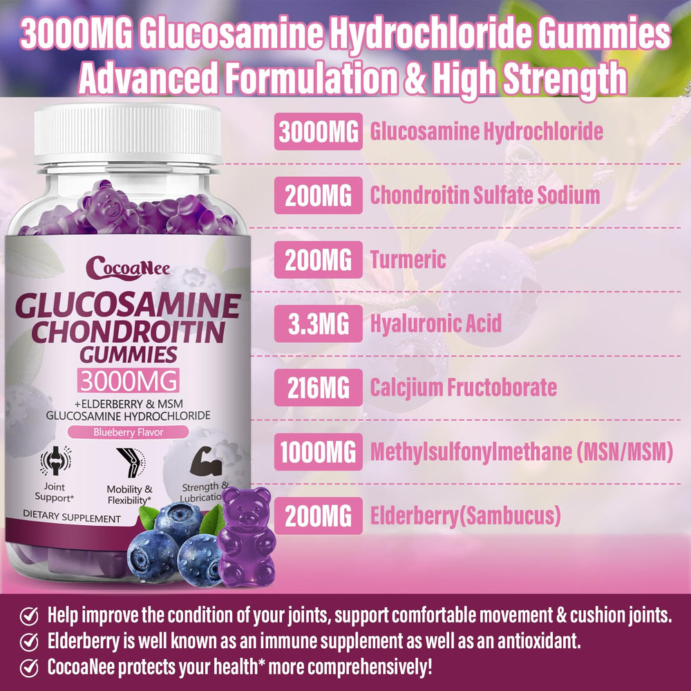 CocoaNee gummies with elderberry and turmeric ingredients for antioxidant notes.