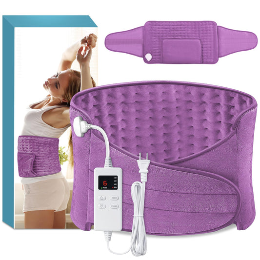 COCOBELA heating pad 12x24 back view delivers fast warmth for lower back relief.