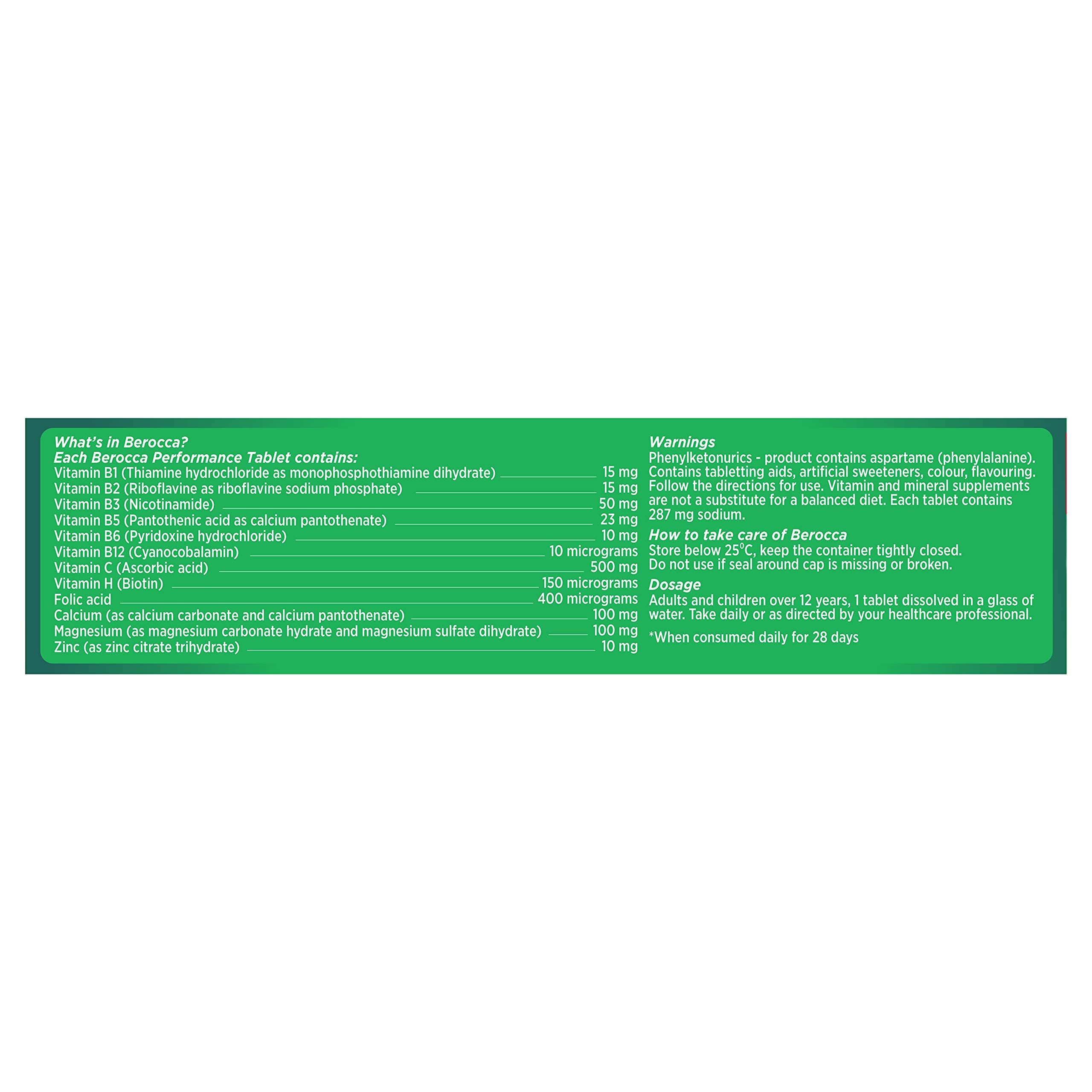 CoCoCherry Berocca Performance caffeine-free emblem indicating stimulant-free option