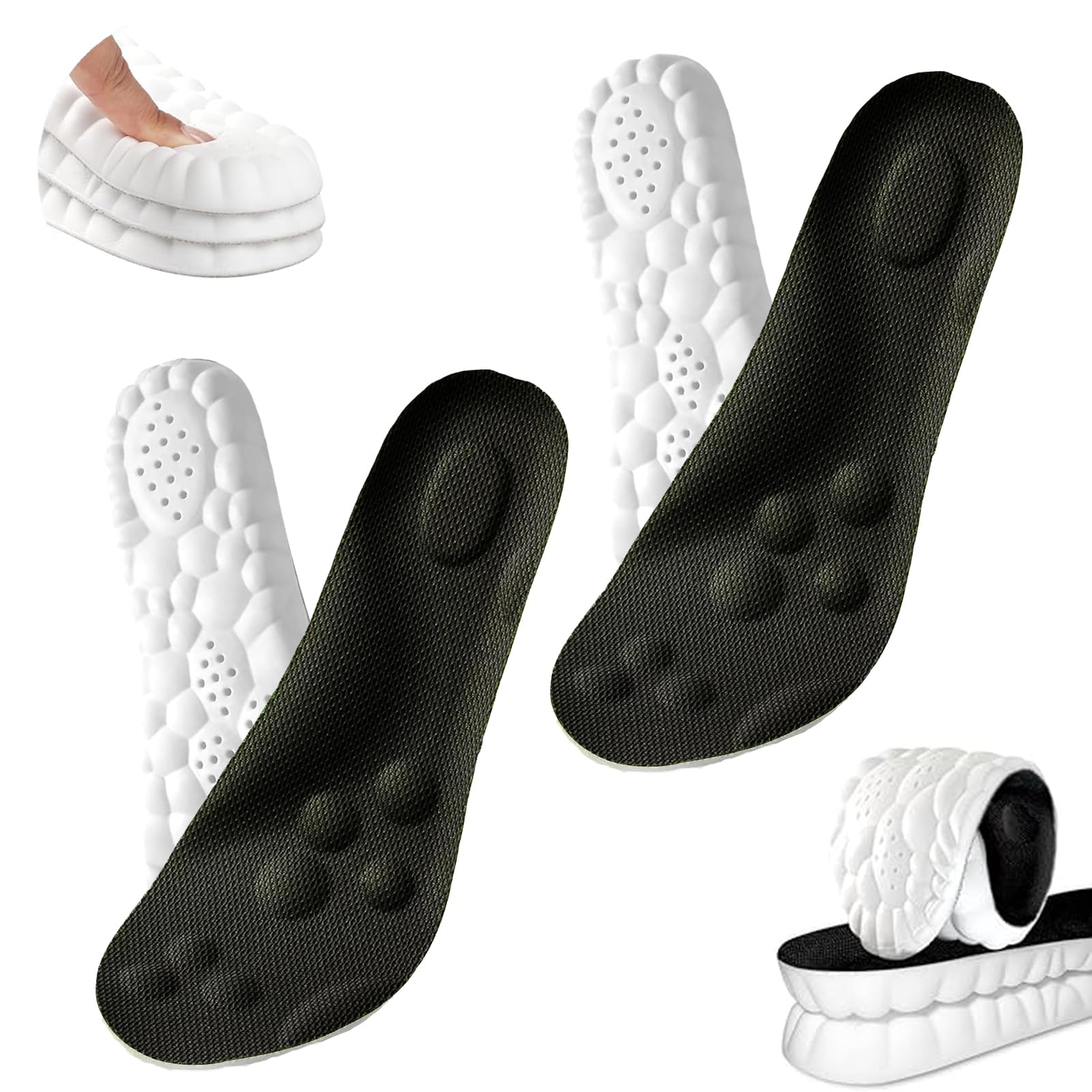 Cocwaus Steppers insoles cloud-foam offer all-day soft comfort with every step