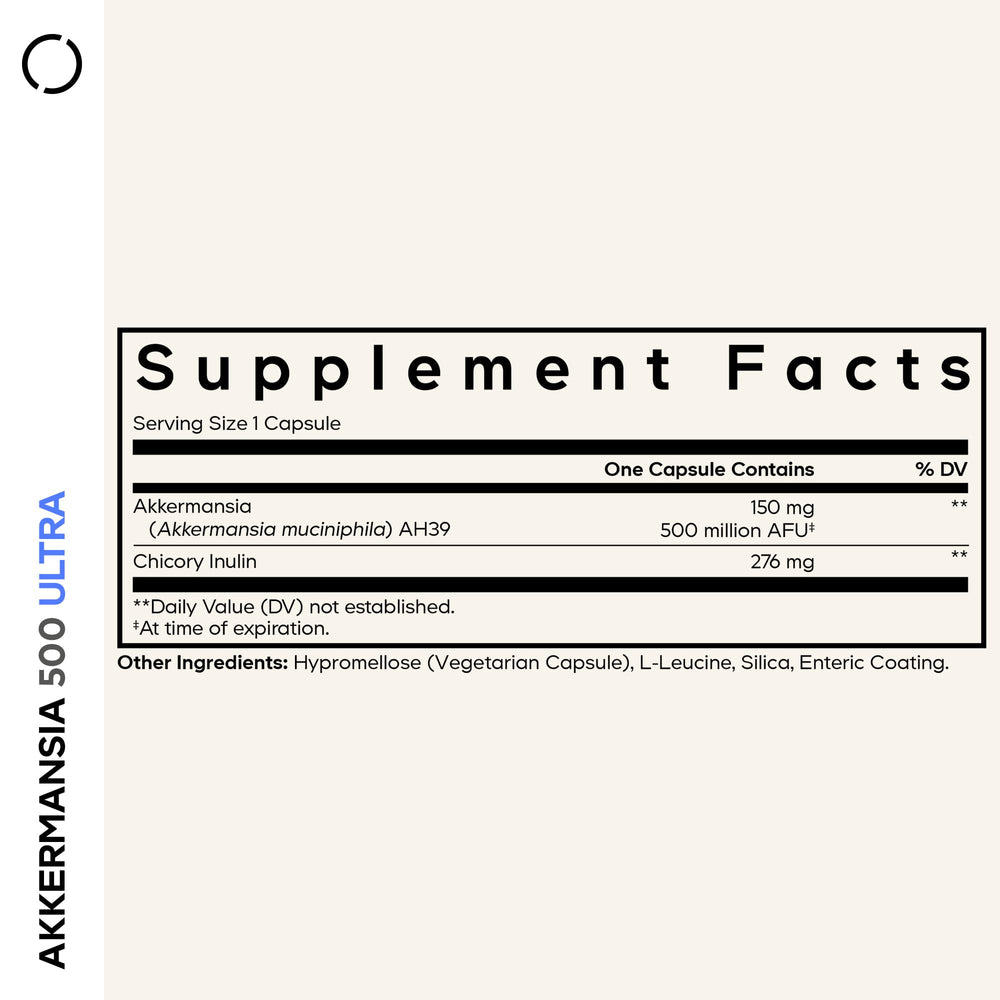 Codeage Akkermansia capsules closeup, vegan and gluten-free lifestyle support.