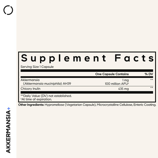 Codeage Akkermansia Muciniphila bottle showing a three-month supply for consistent use.
