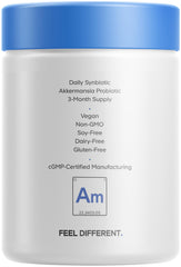 Codeage Akkermansia probiotic facts and nutrition panel on the box.