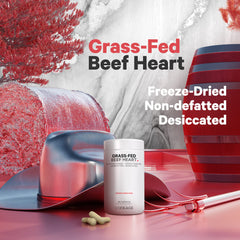 Codeage beef heart and liver combo supplement packaging highlighting nutrient variety