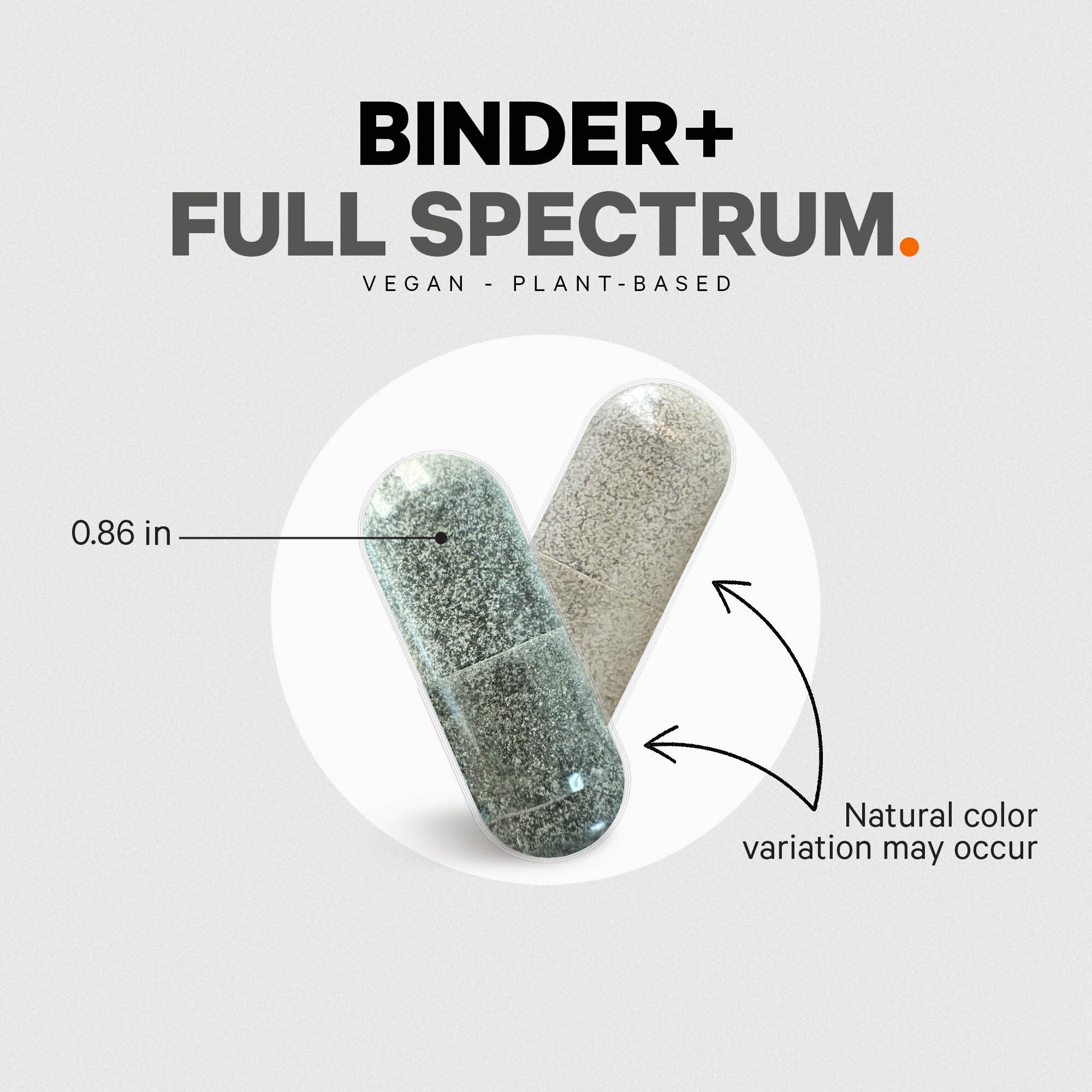 Codeage Binder Organic broccoli sprouts and chlorella illustration of ingredients.