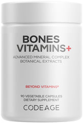 Codeage Bones Vitamins+ bottle front for daily bone support.
