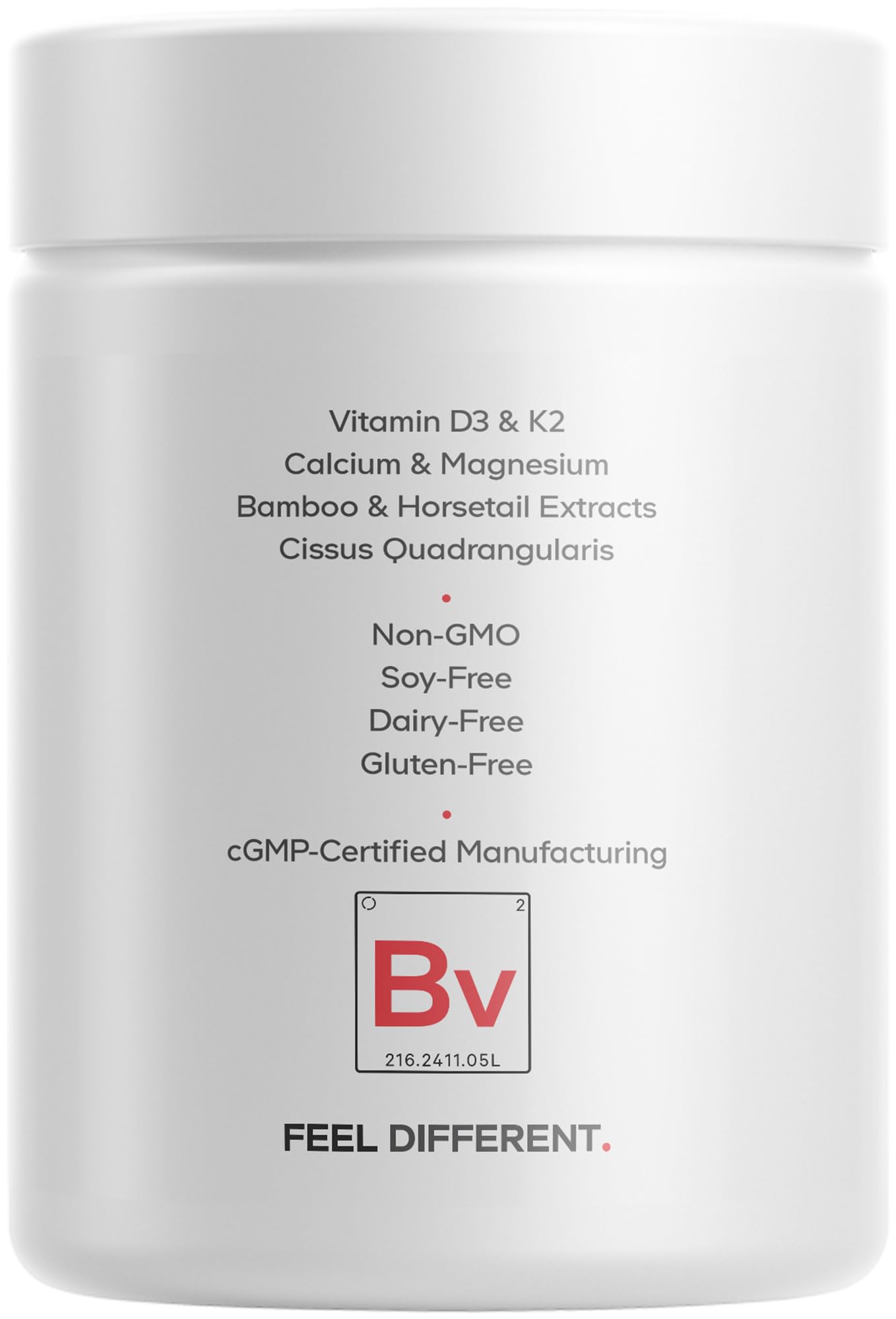 Codeage Bones Vitamins+ USA manufacturing label signals quality and production standards.