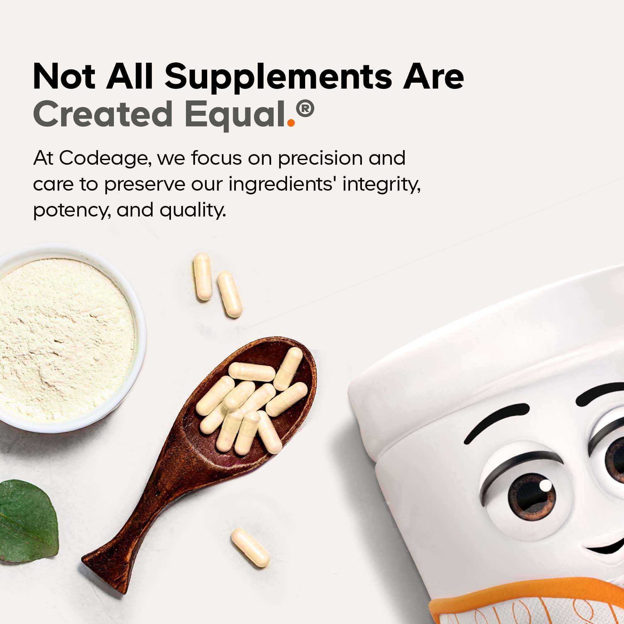 Codeage Bones Vitamins+ trans-resveratrol closeup underlines antioxidant-rich component.