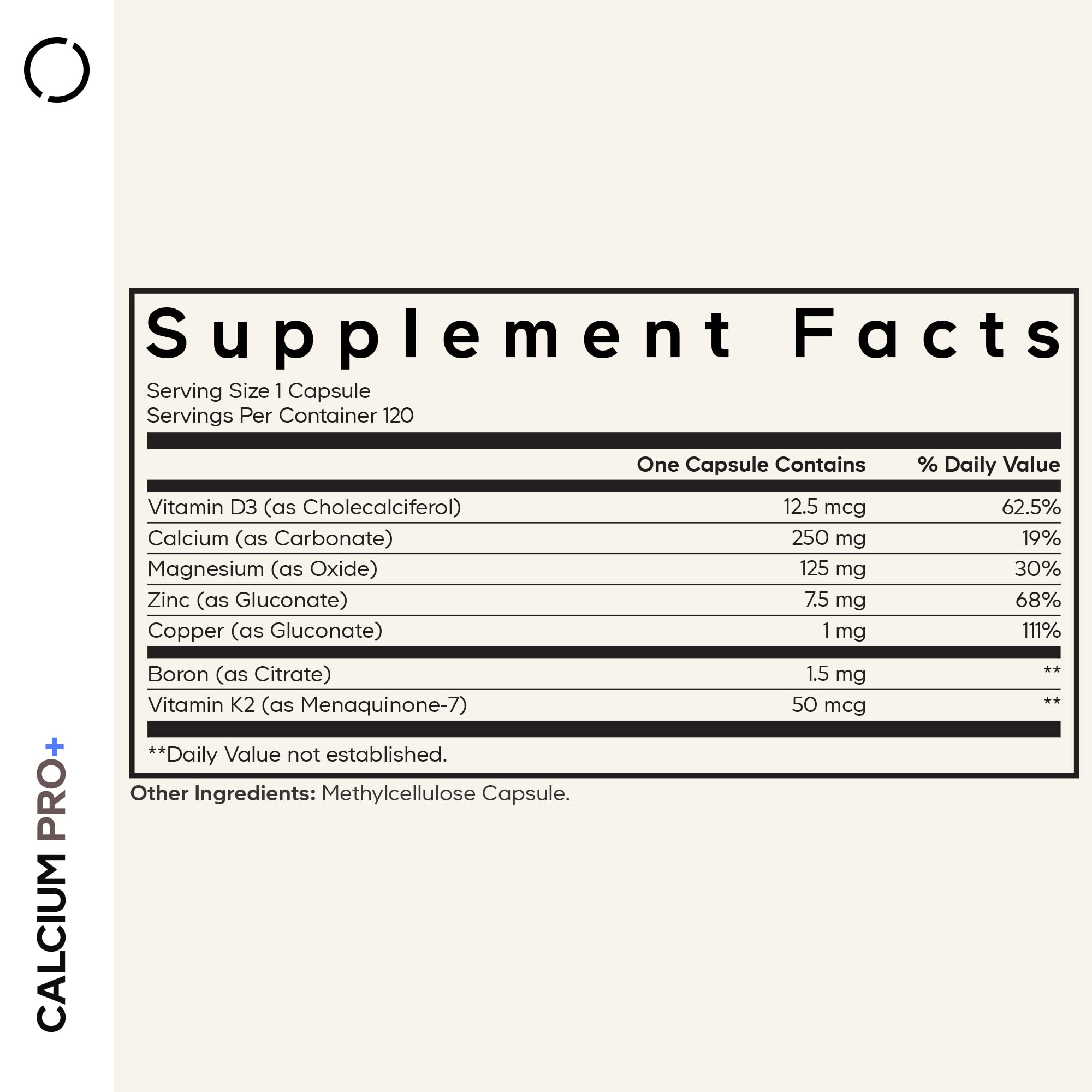Codeage Calcium Pro+ capsules close-up for easy swallowing.