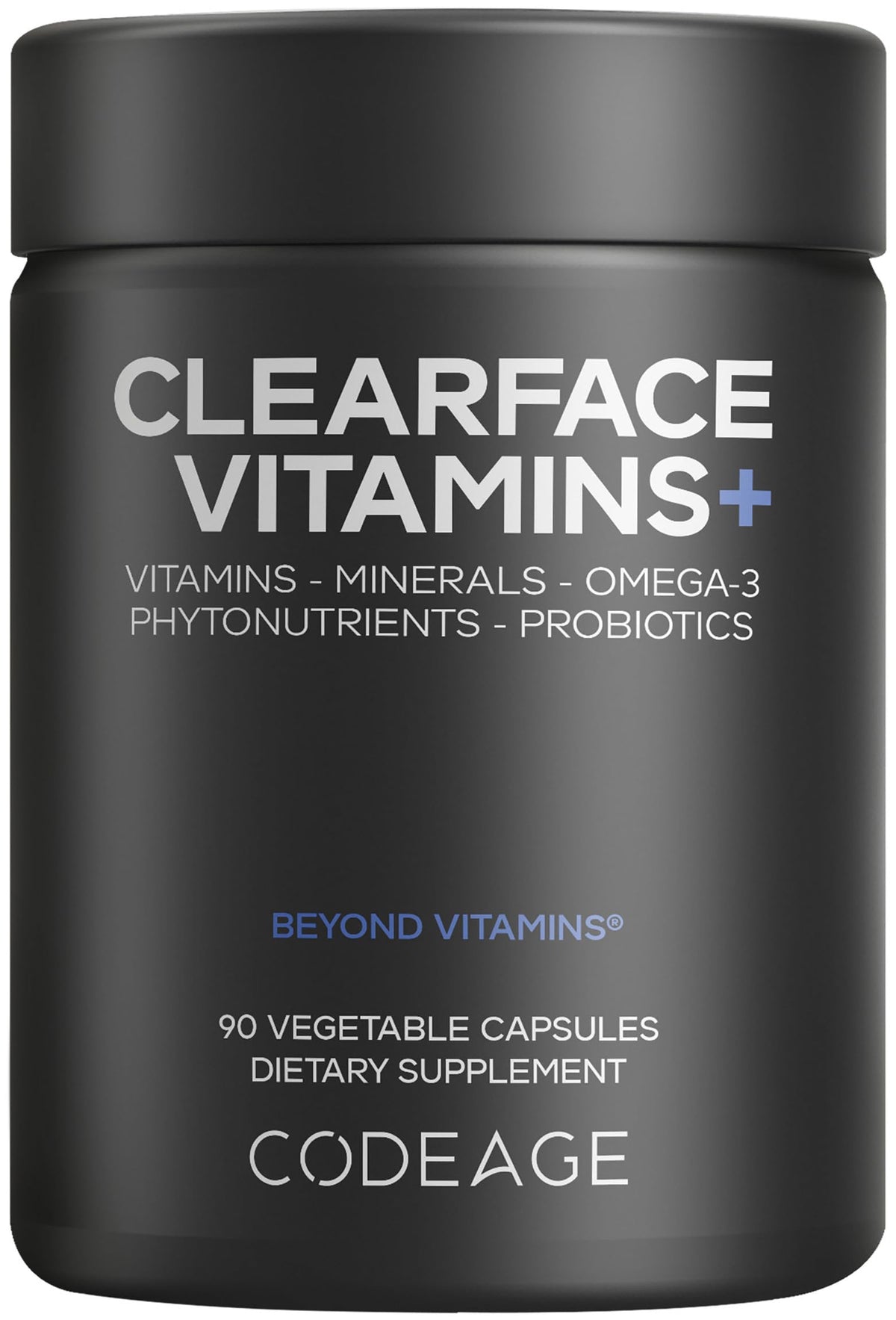 Codeage Clearface bottle pour shows easy daily dosage for skin support