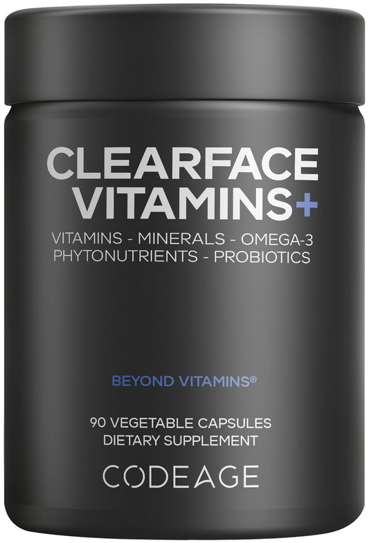 Codeage Clearface bottle pour shows easy daily dosage for skin support