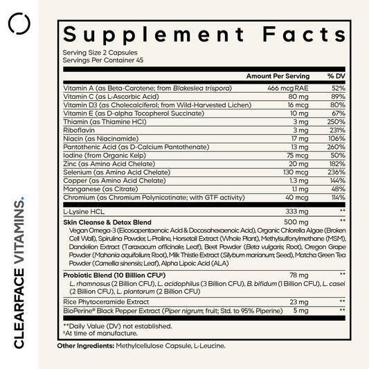 Codeage Clearface pantothenic acid bottle showing essential B vitamins for everyday nutrition