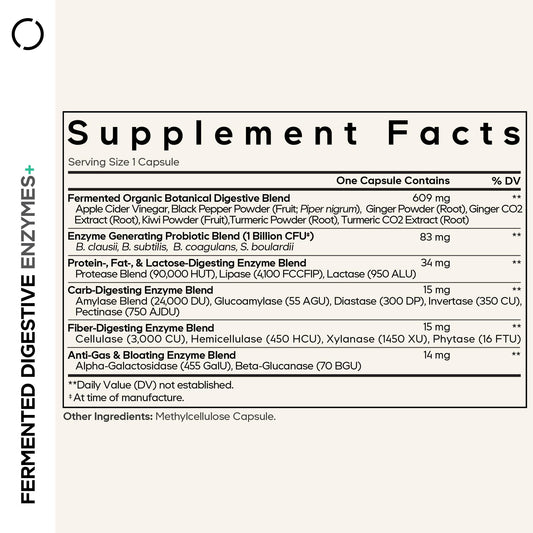 Codeage Digestive Enzymes capsules shown for easy daily supplementation.
