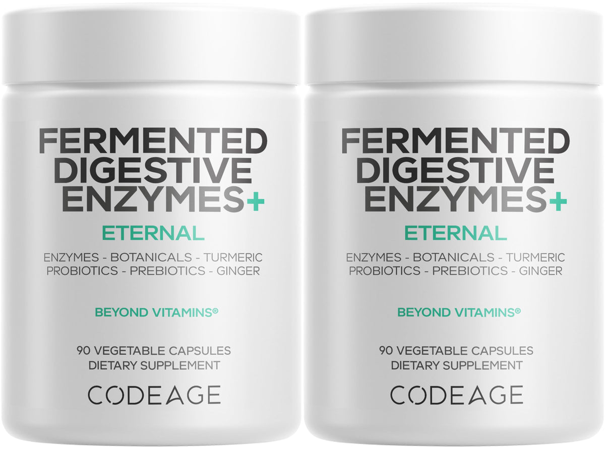 Codeage Fermented Digestive Enzymes bottle ready for daily digestion support.
