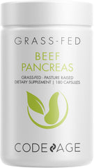 Codeage Grass-Fed Beef Pancreas bottle front for daily enzyme support.