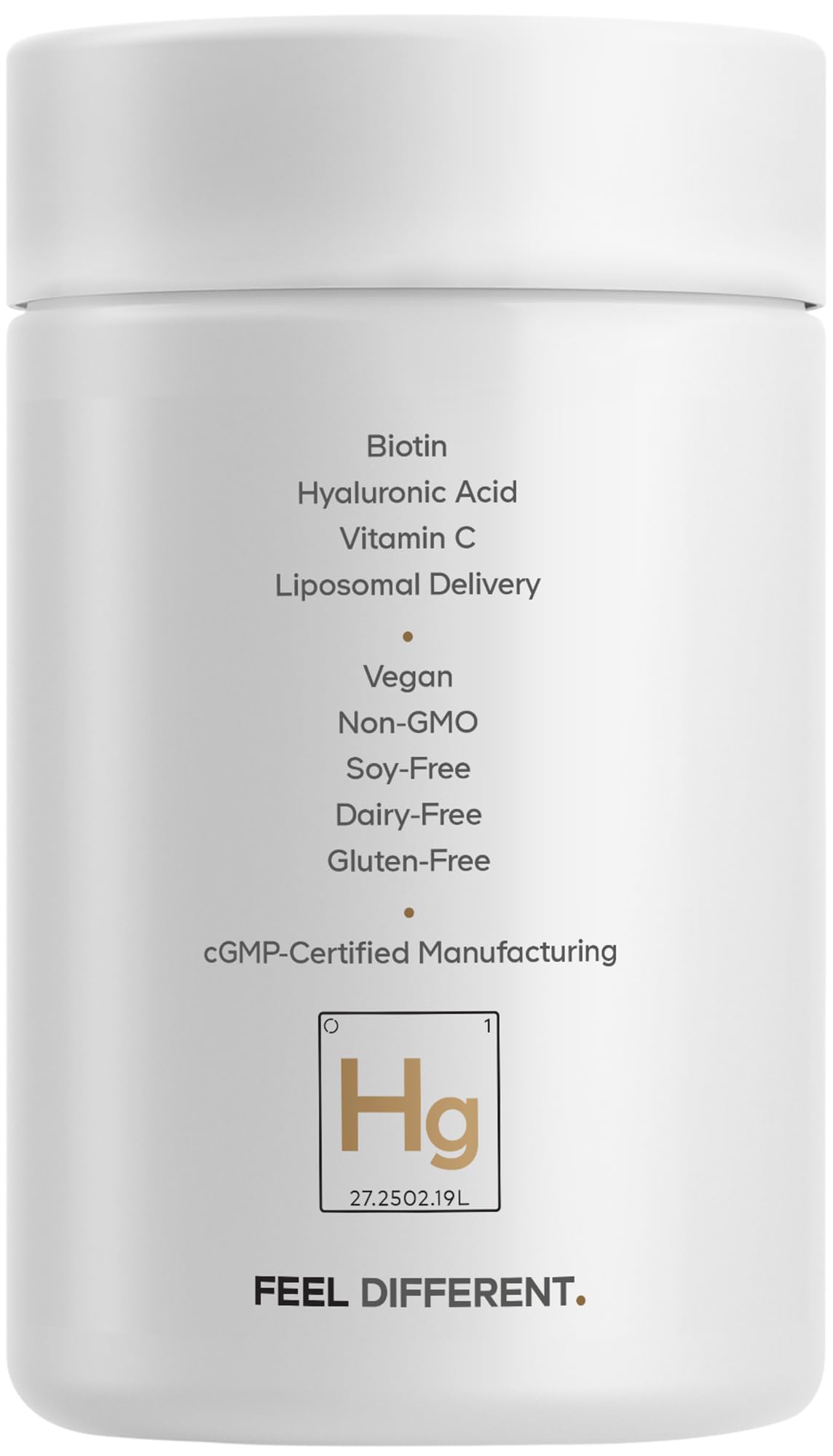Codeage Hair Growth and Smooth Skin Max capsules close-up texture suggests liposomal delivery