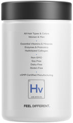 Codeage Hair Vitamins back panel with safety and manufacturing details.