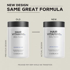 Codeage Hair Vitamins capsules poured out for easy daily intake