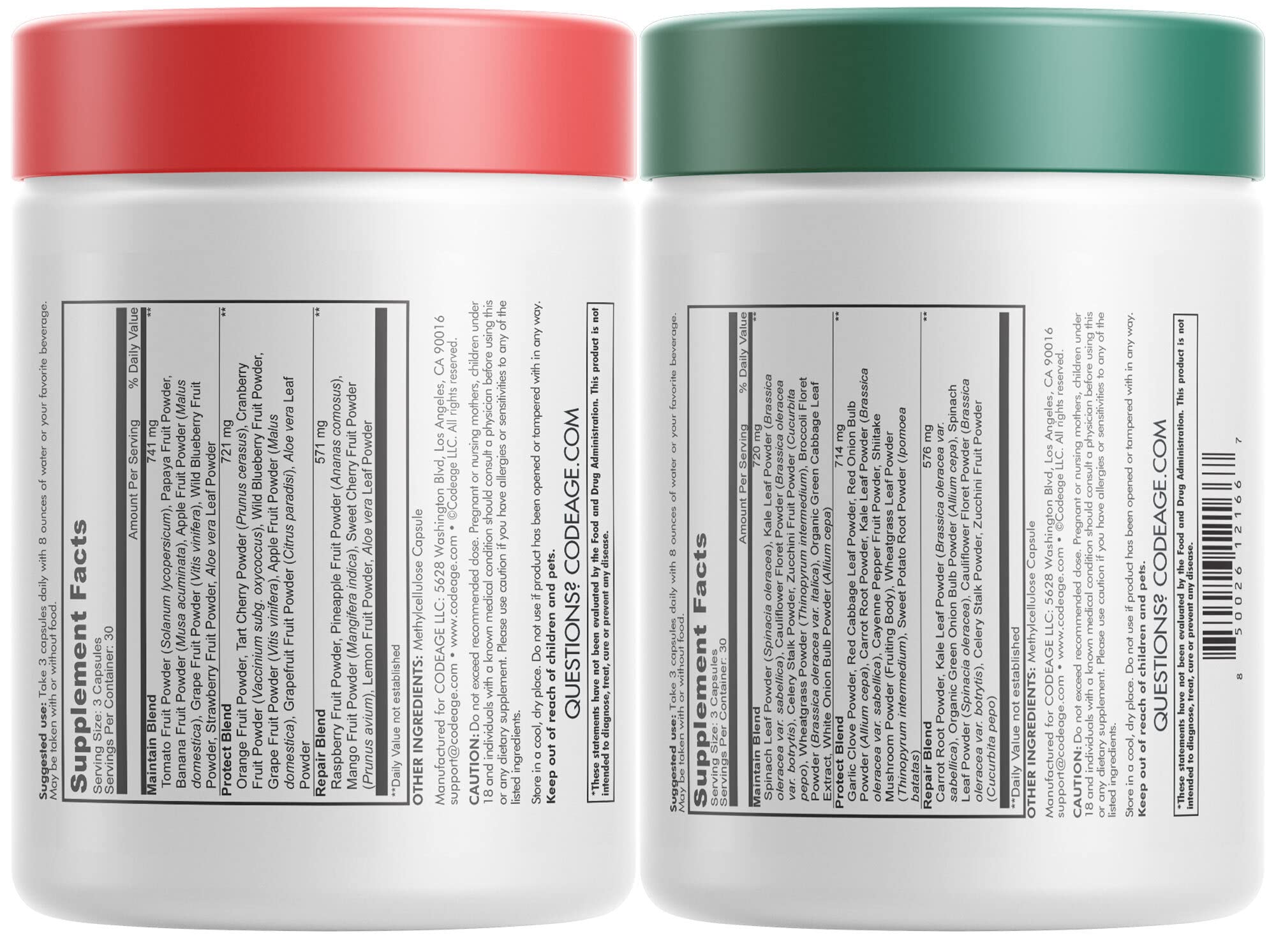 Codeage InstantFood Fast Fruits bundle capsules for natural vitamin boost