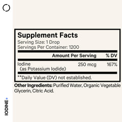 Codeage iodine drops dropper releasing liquid for easy dosing