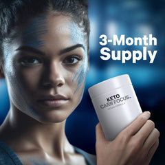 Codeage Keto Carb Focus capsule closeup conveys portability and simplicity