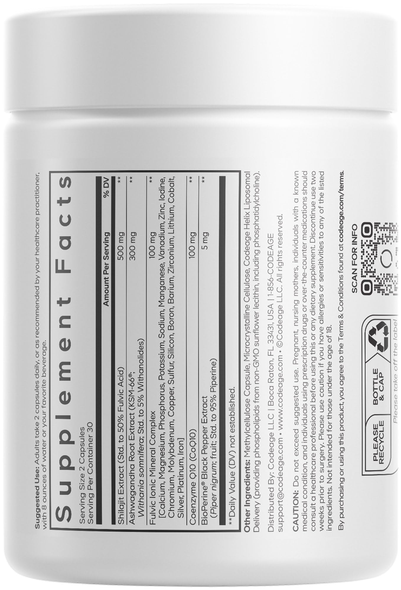 Codeage KSM-66 Ashwagandha root extract emphasizing balanced energy and focus