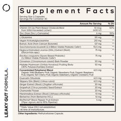 Close-up of Codeage Leaky Gut capsules for easy daily use.